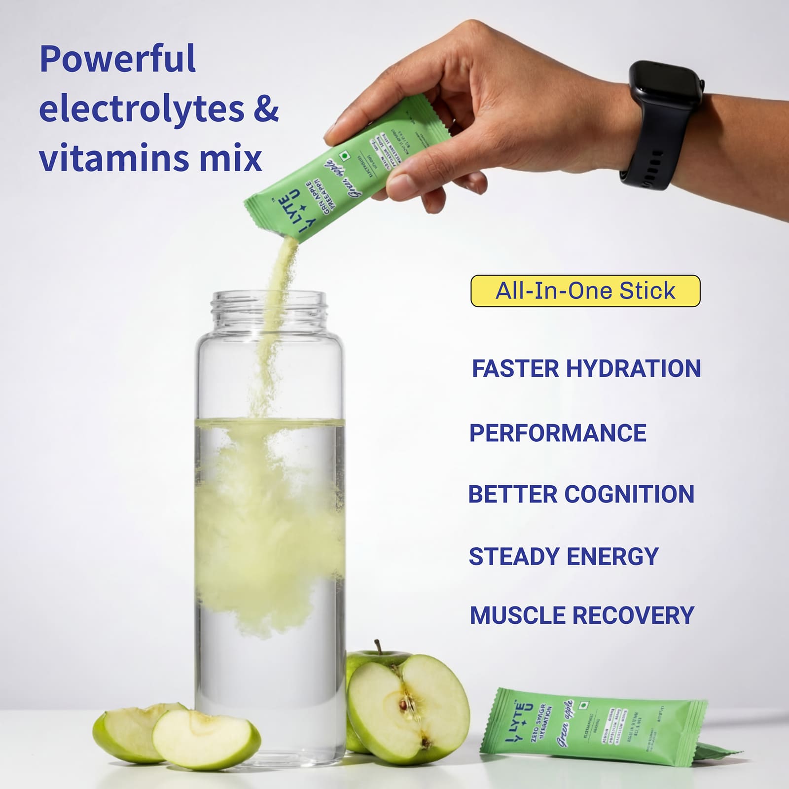 Hydration Sticks | Pack of 9 | Zero Sugar | Electrolytes & Vitamins mix