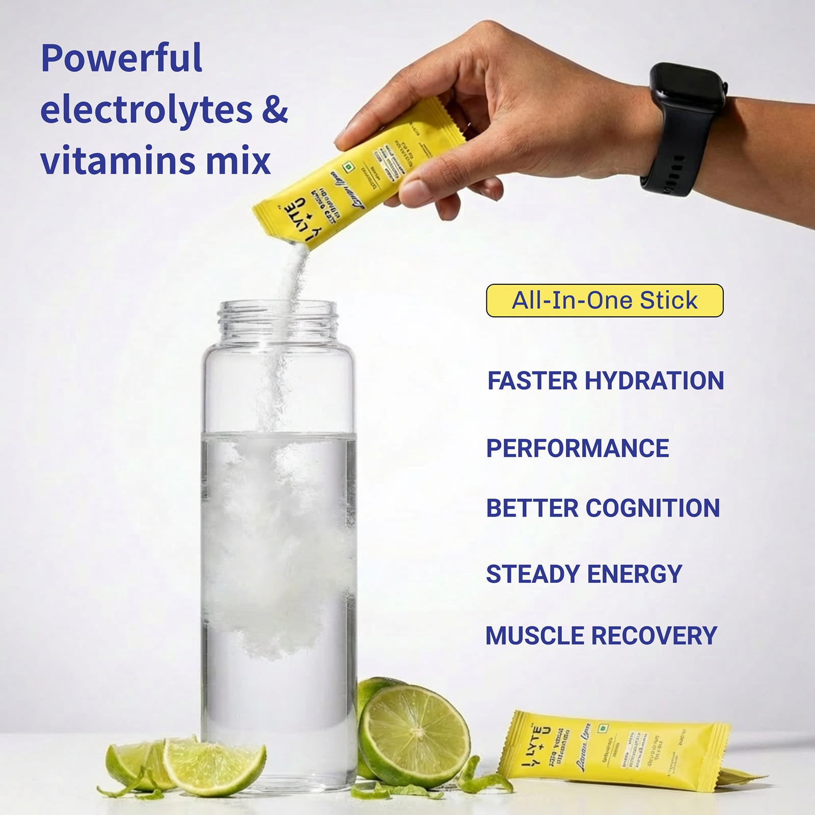 Hydration Sticks | Pack of 9 | Zero Sugar | Electrolytes & Vitamins mix